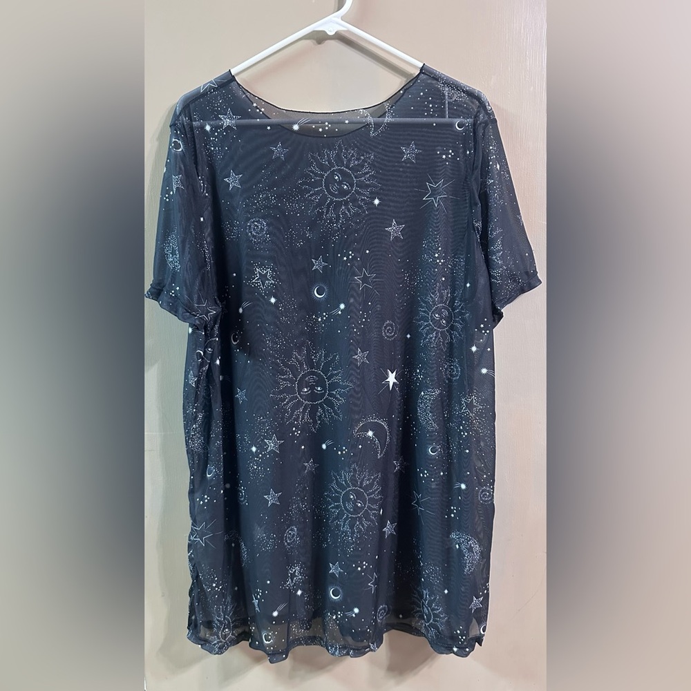 Women’s Black Celestial Print swimsuit cover